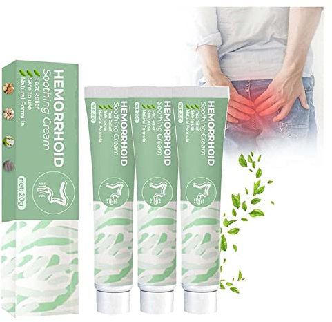 German Koltax Hemorrhoid Soothing Cream, Hemorrhoids Treatment, Natural Herbal Hemorrhoids Ointment, Cream to Shrink External Hemorrhoids, Say Goodbye to Painful Hemorrhoids (3PC)