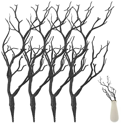 MAGICLULU 4 Stück Künstliche Trockenpflanzen Aus Kunststoff AST Geweih Getrocknete Äste Dekorative Pflanzenzweige Zweige Manzanita-Bäume