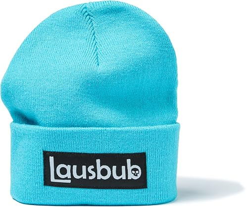 minifan Kinder Mütze: Lausbub - Kinder-Strickmütze für Jungen Wintermütze für Jungen Beanie Junge (Surf Blue)