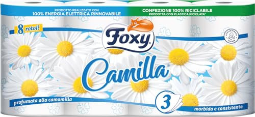 Foxy Carta Igienica Camilla 8 Rotoli 3veli, 8pz
