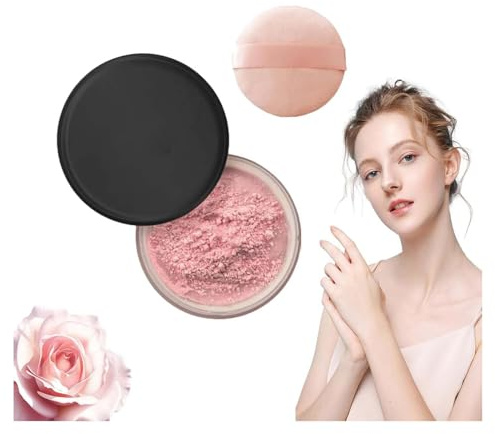 Allaura Beauty - Polvo fijador rosa, Allaura Beauty Blurring Powder, Blurring Setting Powder by Allaura, Allaura Beauty - Polvo difuminador rosa para todos los tonos de piel (08#, talla única)