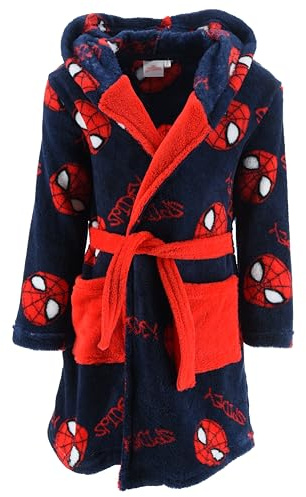 Spiderman Robe de Chambre pour Garçons, Doux Robe pour la Maison des Enfants, Cadeau pour Garçons, Taille 3 Ans | Rouge