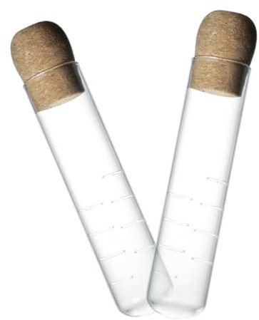 Holibanna 2piezas Infusor De Té Portátil Colador De Té De Vidrio Filtro Con Tapón De Corcho