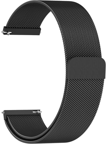 Wepro Metallarmband, 22 mm klockarmband i rostfritt stål för Garmin Venu 3 2, Vivoactive 4 45 mm, för Samsung Galaxy Watch 3 45 mm, Galaxy Watch 46 mm, armband för män och kvinnor