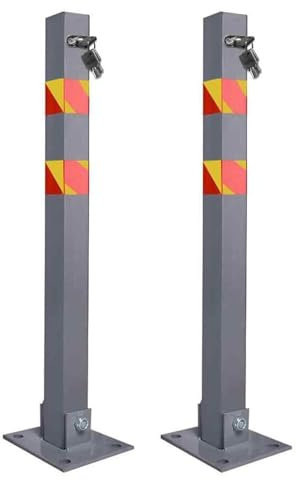 Borne de sécurité robuste - Colonne de stationnement résistante aux chocs pour entrepôt et garage - Barrière de contrôle des foules durable