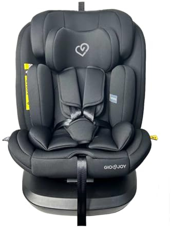 GioJoy Seggiolino Auto Girevole 360°, ISOFIX e Top Tether, per Bambini 40-150 cm, Nero