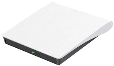Videospelare, Extern DVD-spelare USB 3.0 Bärbar DVD RW-enhet CD-spelare kompatibel bärbar stationär dator(Wit)