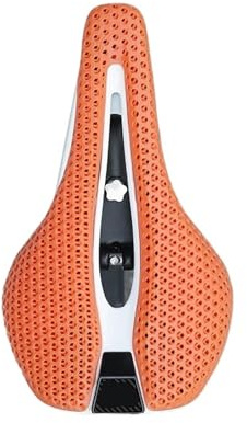 Genérico Sillín de Bicicleta T700 Fiber White, Impreso en 3D, con amortiguación por Zonas y diseño Panal Abeja for Bicicletas Carreras(Black Saddke)