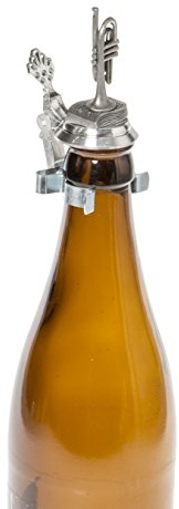 Schnabel-Zinn Trompete Flaschenverschluß, Zinn, Silber, 5,6 x 3,2 x 7,5 cm