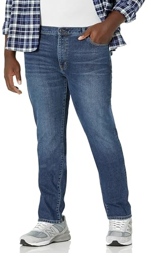 Amazon Essentials Jeans Elasticizzati Skinny - colori fuori produzione Uomo, Delavé Medio, 33W / 28L