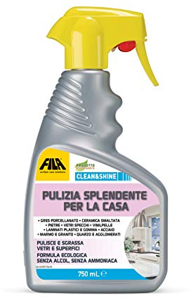 FILA Surface Care Solutions CLEAN&SHINE, Detergente Spray Multisuperficie per la Casa, 750 ml