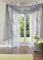Yaland Voile Transparenter Freihandbogen einfarbig Uni Querbehang Wohnzimmer Gardinenschals (BxH 140x500, grau) 1 Stück