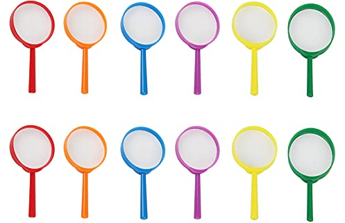 12 Pièces Loupes en Plastique, Loupe Colorée pour Enfants, pour Les Personnes âgées pour Voir des Images, Les Etudiants à Etudier, Le Chercheur Détective pour Enfants