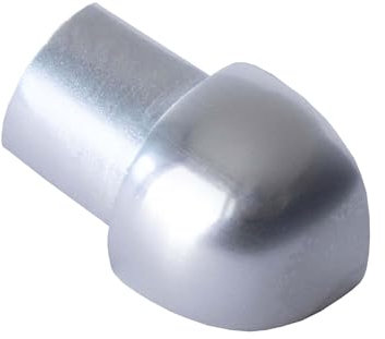 5X Dalsys Outer Corner for Tile Trim 8mm Aluminium (anodised) Quarter Circle Profile Glossy Chrome