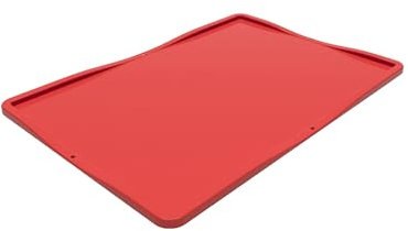 Colour Coded Euro Plastic Stacking Industrial Storage Containers Boxes Crates! (600 x 400 Lid, Red)