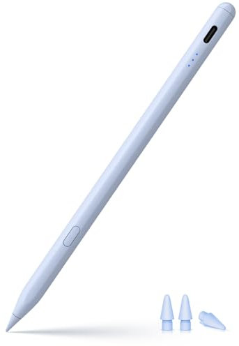 Lápiz para iPad 2018-2025 con Carga Rápida, Rechazo de Palma y Detección de Inclinación, Compatible con i-Pad 11/10/9/8/7/6, iPad Mini 7/6/5, Air M3/M2/5/4/3, iPad Pro M5/M4 13 12.9 11- Azul