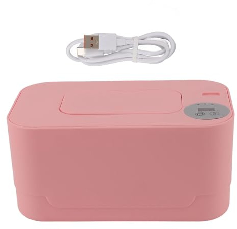 Tragbarer Feuchttücherwärmer mit Nachtlicht, Temperaturkontrolle, feuchtigkeitsspendend, Wärmespeicherung, USB-betrieben, multifunktionaler Halter, Spender für Baby-Feuchttücher und Taschentücher