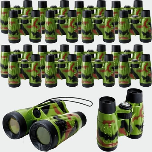 20 Pack Camouflage Jungle Binoculars Bulk Safari Binoculars for Kids Explorers Gifts Camping Hunting Safari Party Favors