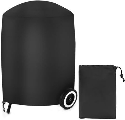 TAIANJI Grillabdeckung Wetterfest 90x70cm, Kugelgrill wasserdichte Grill Abdeckung mit Kordelzug Oxford-Gewebe, UV-beständig, Regendicht BBQ Grillabdeckung Reißfest Schutzhülle Haube