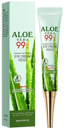 Crema Idratante per gli Occhi con Aloe Vera, Crema Contorno Occhi, Riduce le Rughe e le Borse, Occhiaie e Borse, Anti-Invecchiamento 20ML