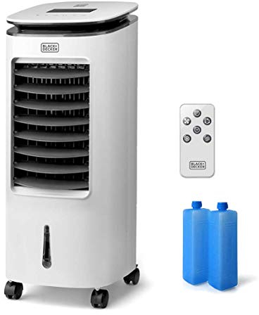 Black+Decker BXAC7E Ventilator Luftbefeuchter, 65, Kunststoff, Weiß