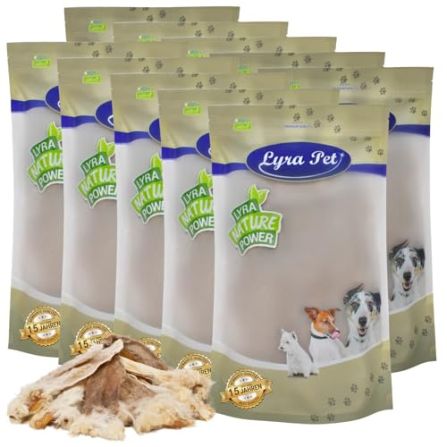 Lyra Pet® 10 kg Kaninchenohren mit Fell getrocknet - Kausnack für Hunde