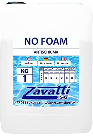 Zavattishop 1 Lt No Foam - Prodotto antischiuma inodore per vasche Spa idromassaggio