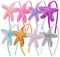 minkissy Seestern Stirnband 8Pcs Pailletten Muschel Stirnband Marine Tier Haarband Meerjungfrau Hoop Kopfschmuck Haar Zubehör Meerjungfrau Cosplay Kostüm für Mädchen Geburtstag