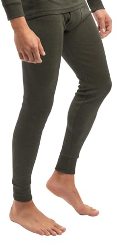 MT Ropa interior térmica y de esquí para hombre Thermo Light Ropa interior larga y cálida con interior suave, verde oliva, M