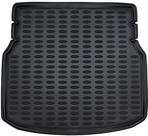 ELMASLINE Bagagerumsmatta för Mercedes-Benz C-klass W204 2007–2014 (limousine) | extra hög 5 cm kant | 3D gummi bagagerumsmatta