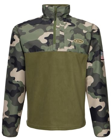 Drake Waterfowl Men's MST Quarter 1/4 Zip Refuge Eqwader Hunting Jacket