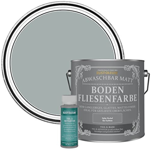 Rust-Oleum Grey Washable Matt Floor Tile Paint - Mineral Grey 2.5L