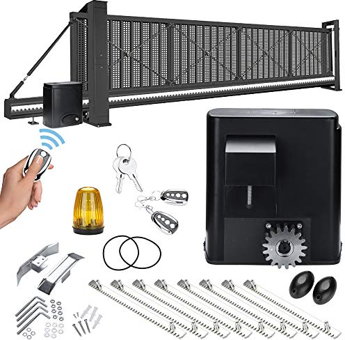 Cecaylie Elektrischer Schiebetorantrieb 280W torantrieb Garagentoröffner bis 600kg, mit 2 Fernbedienungen und Automatische Schließfunktion für Hotelbis, Fabrik, 2 Pack