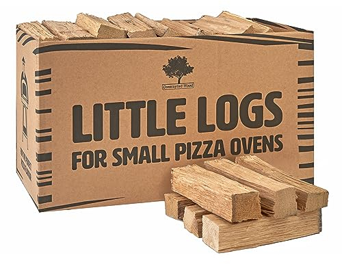 Small Pizza Oven Wood Logs 12.8L Box. Kiln Dried Oak 15cm Long Enhance Your Pizza Experience with Premium Hardwood Pizza Oven Logs - Hand Packed in Wales for Optimal Flavour - 4.5KG (1 Box)