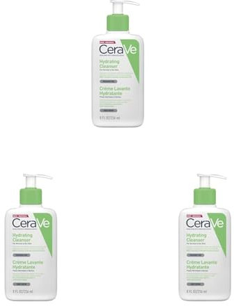 CeraVe - Lotion nettoyante hydratante pour peaux normales à sèches - 236 ml (Lot de 3)
