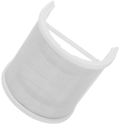 Hemobllo Microfono per Protezione Multi-funzionale Migliorare Filtro Anti-pop a Forma di U in Metallo Bianco la Qualità di Registrazione in Diversi Contesti