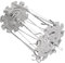 Rotating Kebab Skewers Stainless Steel, Rotary Skewers Set Meat Skewer Cage with 28 CM Shaft and 2 Screws BBQ Roaster Grill Rack Set for Air Fryer Oven Grill Cage Non-Stick Kebab Maker Meat Skewer