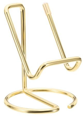PATIKIL Soporte para Tarjetas de Visita de Escritorio, Carpeta de Almacenamiento de Tarjetas de Visita de Metal, Caja de Almacenamiento de Tarjetas de Visita de Escritorio, Dorado