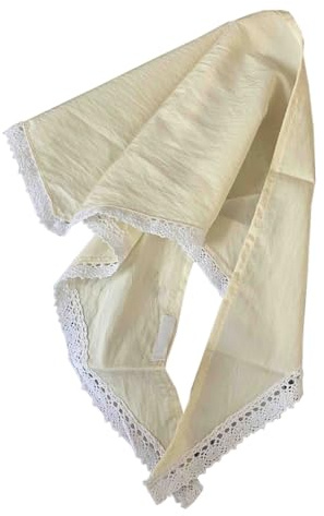 Anevous Fascia per capelli boho da donna, in pizzo, triangolare, estiva, spiaggia, bandane, alla moda, accessorio per capelli per donne e ragazze, matrimonio, yoga, crema