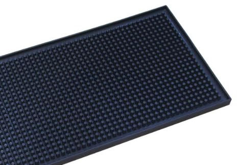 JOIKIT 5 PCS 18 x 12 Inch Service Bar Mats, 45 x 30cm Black Rubber Bar Mats for Kitchen, Coffee Shops, Restaurants