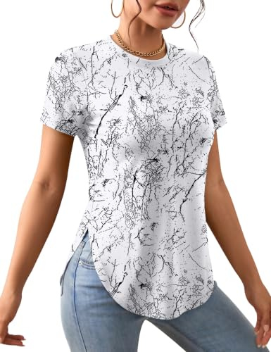 Rapbin Sportskjorta damer kortärmad sportskjorta t-shirt gym yoga topp sommar fitness t-tröjor löpning löpning tröja kläder