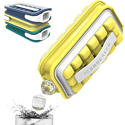 Icebreaker Pop Vaschetta per Ghiaccio - Contenitore Porta Ghiaccio Innovativo - Stampini Ultra Portatili, Isolati per Limitare lo Scioglimento, Senza BPA - Fino a 18 Cubetti Grandi (Pale Lemon)
