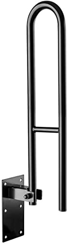 Vändstödshandtag vikbart handtag svart eller vit 60 cm eller 80 cm handtagshandtag vägghandtag (60 cm svart)
