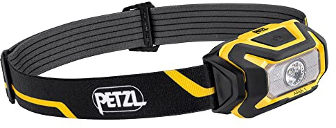 Lampe frontale compacte PETZL Aria 1 Etanche - 350 lumens - Noir/jaune - Piles ou batterie - E069AA00