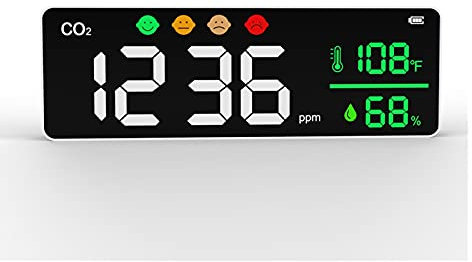 ,Detectores de Gases Detección de dióxido de Carbono de Pared Detector de concentración de dióxido de Carbono CO2 Detección