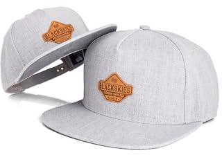 Blackskies® Essentials Snapback Cap Set De 2 Padres E Hijos Look A Juego Gorra De Béisbol Regalo Mini-Me Basecap Papá-Hijo Y Mamá-Hija Gris-Gris Oscuro - 49-54 cm