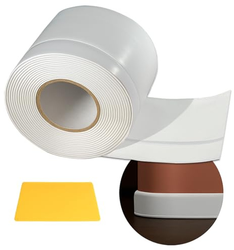 Flexible Skirting Board Vinyl 6M 50x20 mm Self Adhesive Skirting Board PVC Wide Soft skirting Covers Baseboard Wall Trim Molding Trim White