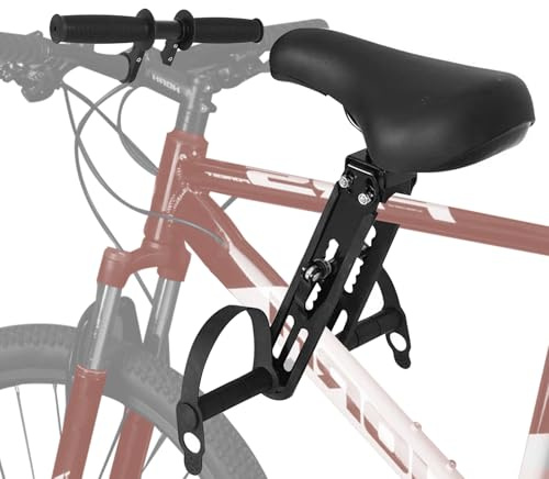 PORFOYO Seggiolino per bicicletta anteriore per mountain bike, seggiolino anteriore per bambini, con pedale e manubrio, seggiolino per bicicletta anteriore, portatile, per bambini da 2 a 5 anni (A)