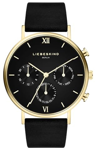 Liebeskind Berlin Damen Armbanduhr LT-0499-LM Edelstahl in IP Gold am Lederband