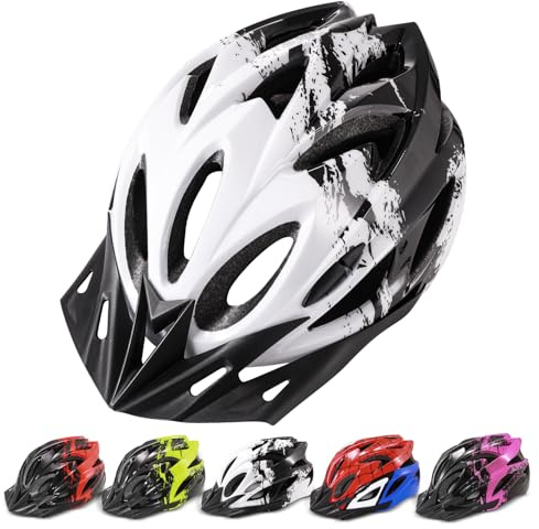 Casco da bici per bambini da 8 a 15 anni, regolabile, leggero, con 18 prese d'aria, casco certificato di sicurezza multi-sport, per bicicletta, scooter, skateboard, 54-58 cm, M, nero